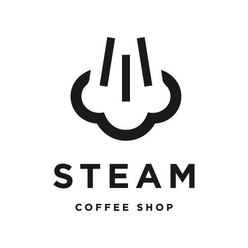 Steam coffee logo